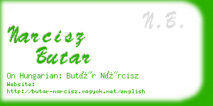 narcisz butar business card